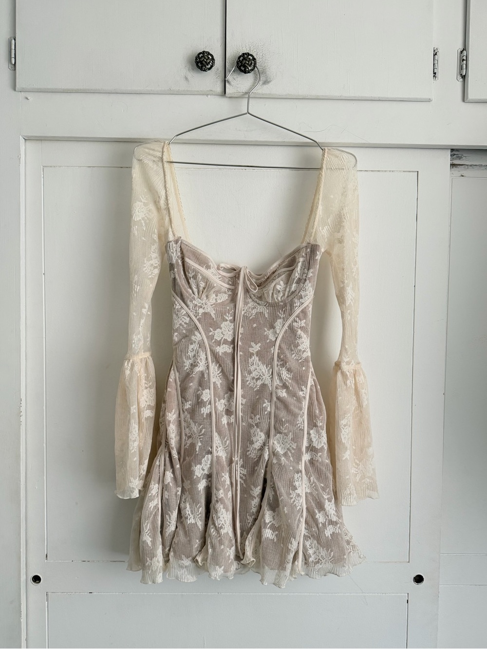 House of CB Analissa Long Sleeve Lace Minidress